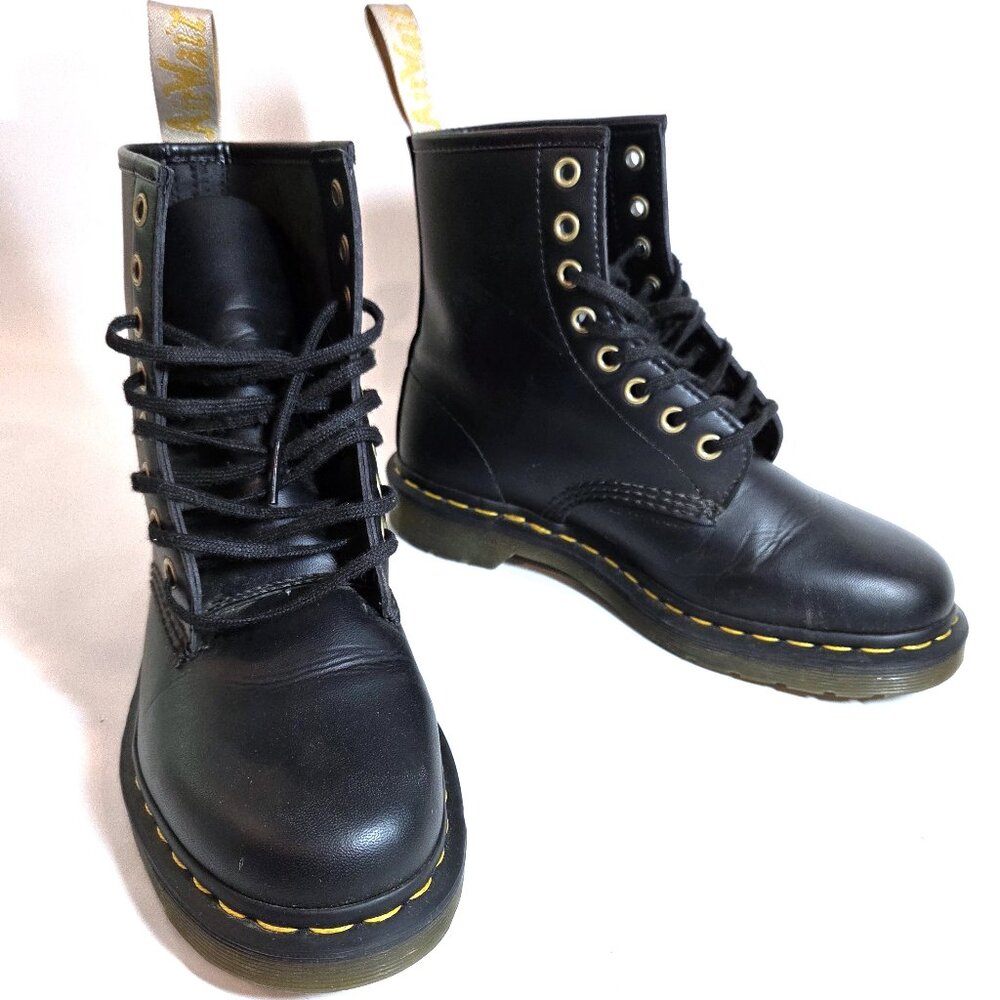 Dr. Martens 14045 Unisex Vegan Leather Combat Boots Size 8
